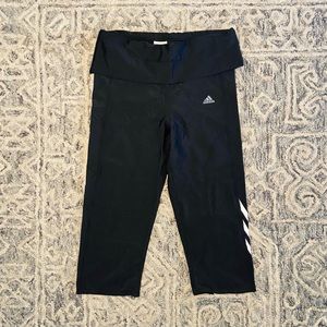 Adidas Black Capri Leggings Pants - M